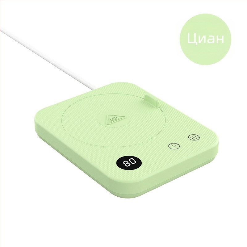 Подложка за чаши за отопление с 4 нива на температура до 80°C, управление чрез докосване, променлив ток, автоматично изключване, подходяща за офис и дом