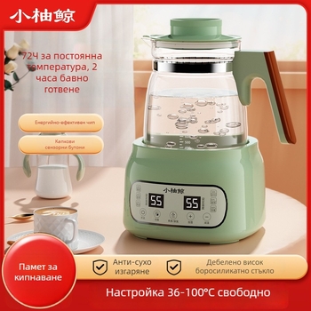 Стъклен електрически чайник за бебешко мляко – термостатичен контрол, управление с докосване, напълно автоматично загряване на млякото, дисплей и функция поддържане на температурата