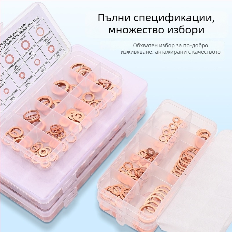 Плоски медни шайби за морски уплътнения – материал: мед; приложение: морски; стандарт: 6-22