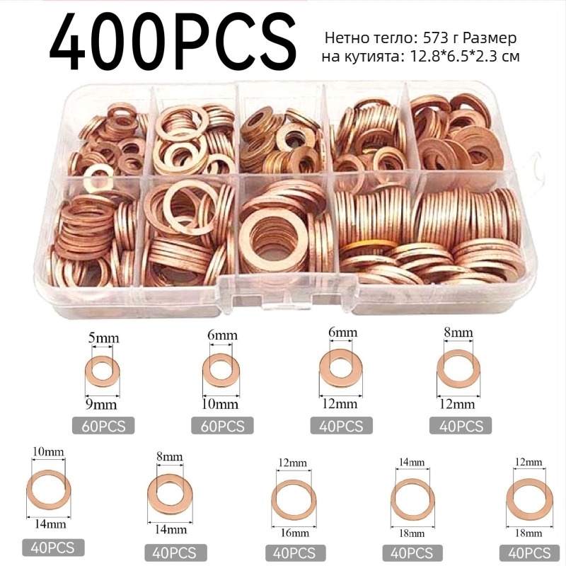 Плоски медни шайби за морски уплътнения – материал: мед; приложение: морски; стандарт: 6-22