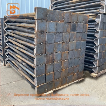 Анкерен болт с L-тип заварена плоча, Q235 въглеродна стомана, клас на якост 4.8, стандарт JIS B1178-2009, клас A