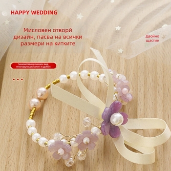 Ръчно цвете за шаферки за сватба – Китайски стил, пластмасово, марка Romantic Happy Events