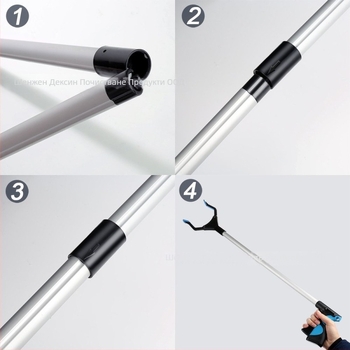 Dexin ръчен грабер за отпадъци, лек, ултра дълъг обсег, метално-пластмасова конструкция