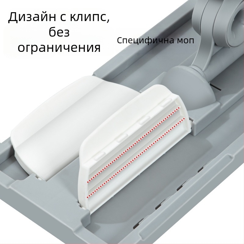 Плосък моп с платено покритие за домашна употреба, двойно използване за сухо и мокро почистване, дръжка от неръждаема стомана, 60-80% нов пластмасов материал