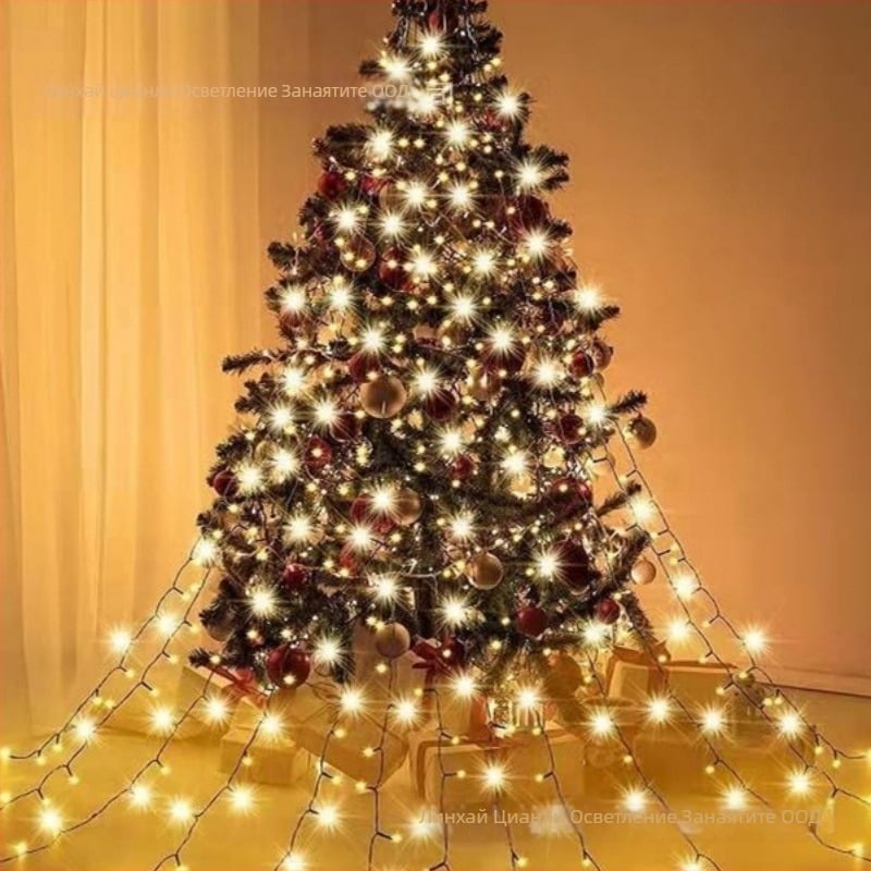 Гирлянда с форма на дърво за вътрешна и външна употреба, IP44 защита, 1500 lm, 4,5 V вход, PVC корпус