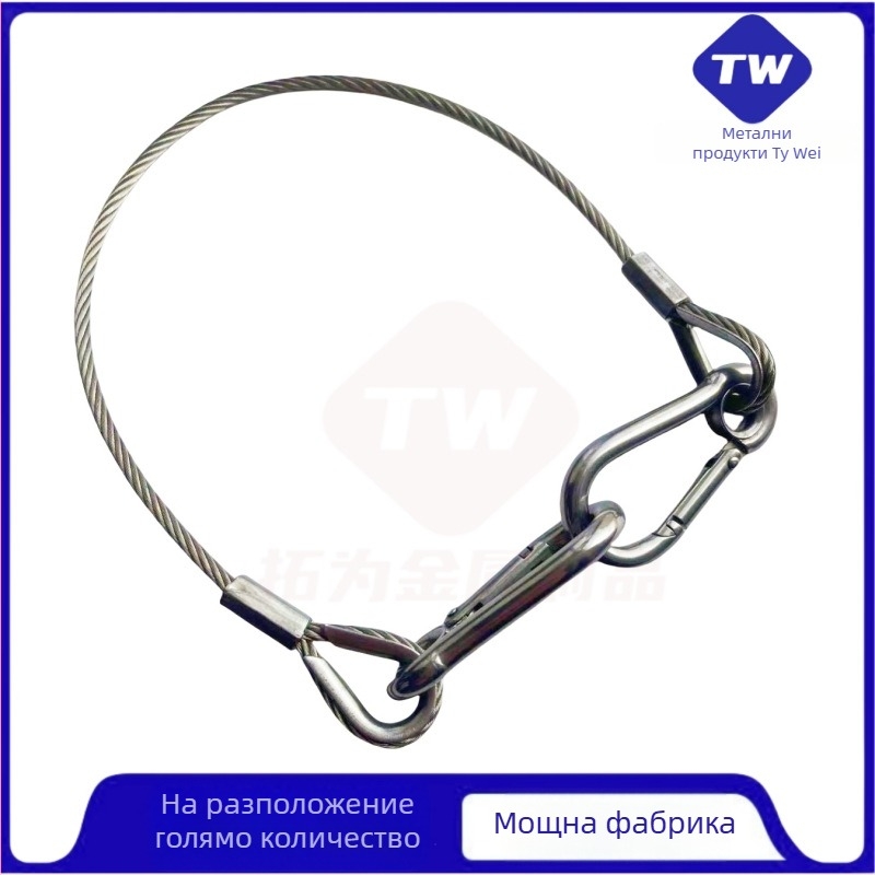 Галванизиран трос за окачване на осветление, двойно навит мултинишков, SIRO стил, дясно завъртане, товароносимост 2000, за безопасно окачване/предпазване от падане – код 20233-20