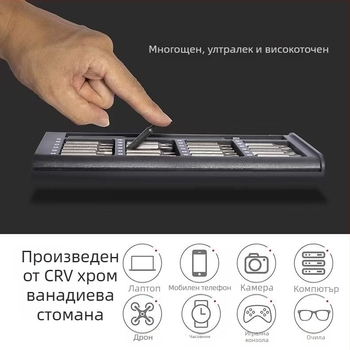 25 части многофункционален домашен комплект отвертки със специално оформени битове за разглобяване на компютри и мобилни телефони