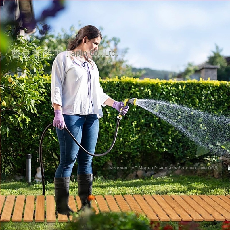 Сгъваема дървена градинска пътека, барообразна форма за открито, модерен минималистичен стил, мие се с вода