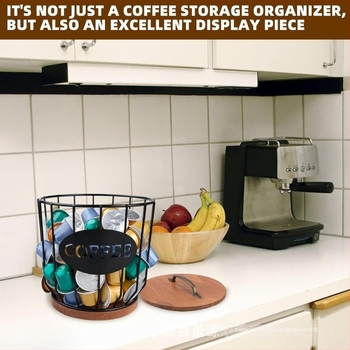 Дървена кошница за кафе капсули, модел кошница за съхранение, INS стил, пусната през 2023 г.