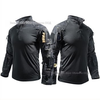 Wind Военна тренировъчна камуфлажна униформа, памучно-смесена материя, влагоотводяща, камуфлажен принт, за лято и пролет, за възрастни мъже