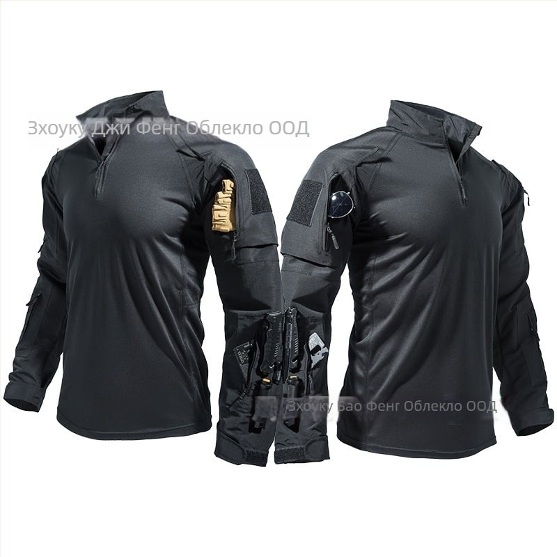 Wind Военна тренировъчна камуфлажна униформа, памучно-смесена материя, влагоотводяща, камуфлажен принт, за лято и пролет, за възрастни мъже