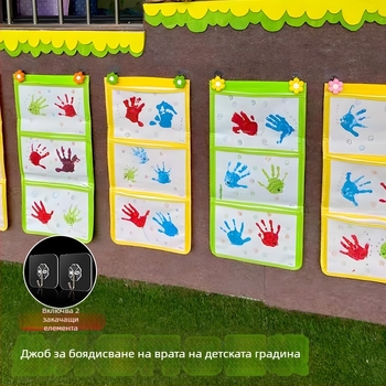 Стенно окачваща се чанта за експозиция на детски творби — модел 001, марка House of Rabbits, стил класически китайски.