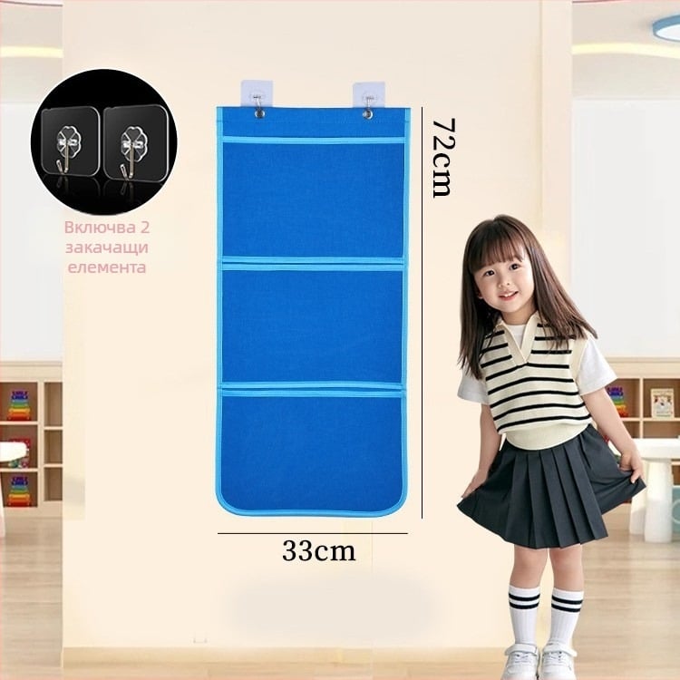 Стенно окачваща се чанта за експозиция на детски творби — модел 001, марка House of Rabbits, стил класически китайски.