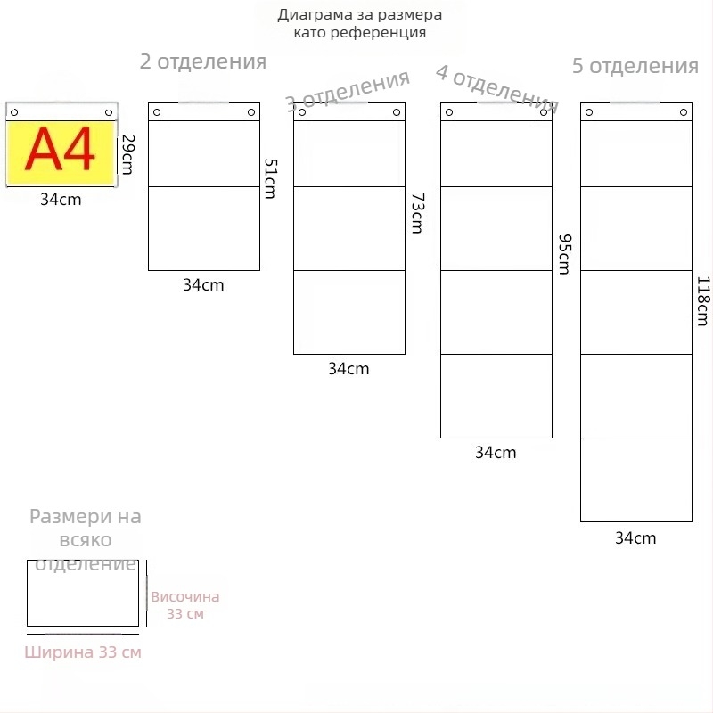 Стенно окачваща се чанта за експозиция на детски творби — модел 001, марка House of Rabbits, стил класически китайски.
