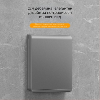86-тип ултра тънък водоустойчив капак за баня за ключове и контакти, самозалепващ монтаж, корпус от PC (Ouben)