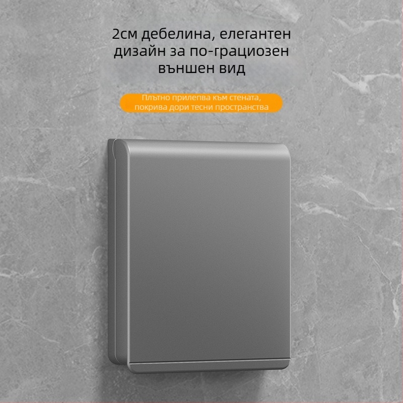 86-тип ултра тънък водоустойчив капак за баня за ключове и контакти, самозалепващ монтаж, корпус от PC (Ouben)