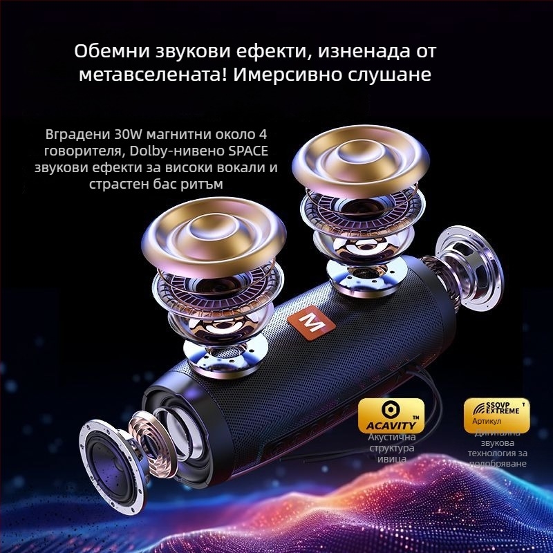 TG157 Bluetooth колонка — 2 говорителя, 8W, Bluetooth 5.0, IPX4 водоустойчива, вградена батерия 1000–1200mAh