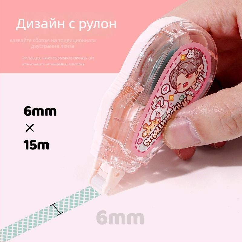 Small Potato точкова лепяща писалка за дневник, голям капацитет, висока вискозност, без следи, пластмаса, карикатурен стил