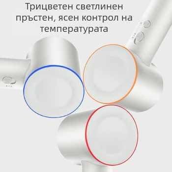 Фен за коса без лопатки, отрицателни йони, 1600W, безчетков мотор, 220V