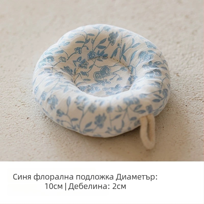 Японски стил: памучно-ленена подложка за чайник, дебела защита от изгаряне, кръгла подложка за чаши и за мляко, ръчна изработка, марка Shu ke