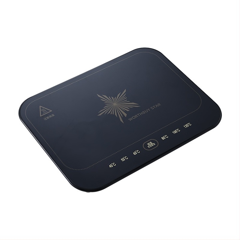 Умна подложка за чаши с постоянно регулиране на температурата за дом и офис – ABS корпус, външно захранване, сензорен контрол, 6 нива температура, автоматично изключване