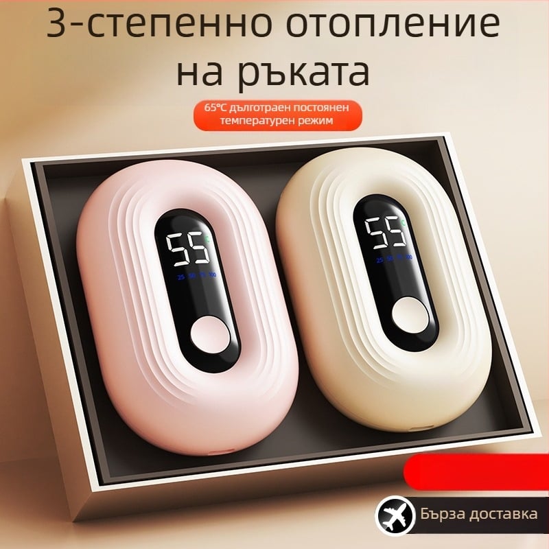 USB презареждаем ръчен нагревател, вградена батерия 1000–1200 mAh, модел N12, 5V 3W, алуминиев лист за разсейване на топлината