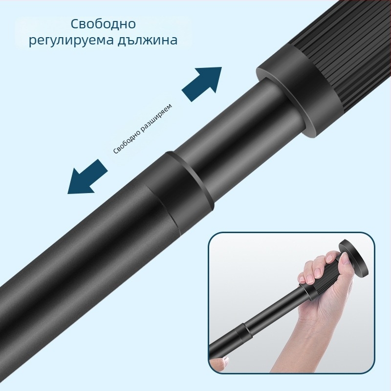 Телескопична пръчка за завеси, без пробив, неръждаема стомана/въглеродна стомана/ABS, за душ, гардероб и спалня като разделител, модерен минимализъм