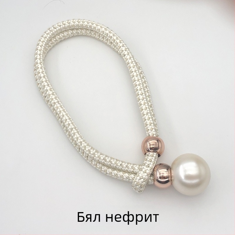 Завесни връзки от плат с перлени акценти, регулируеми стягащи ленти за завеси, стил лек лукс