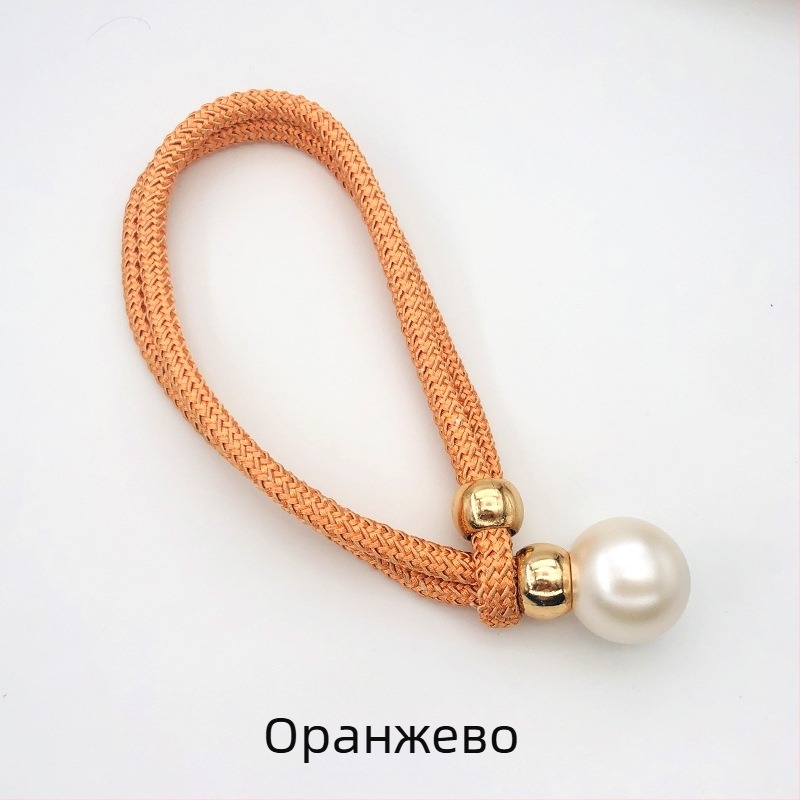 Завесни връзки от плат с перлени акценти, регулируеми стягащи ленти за завеси, стил лек лукс