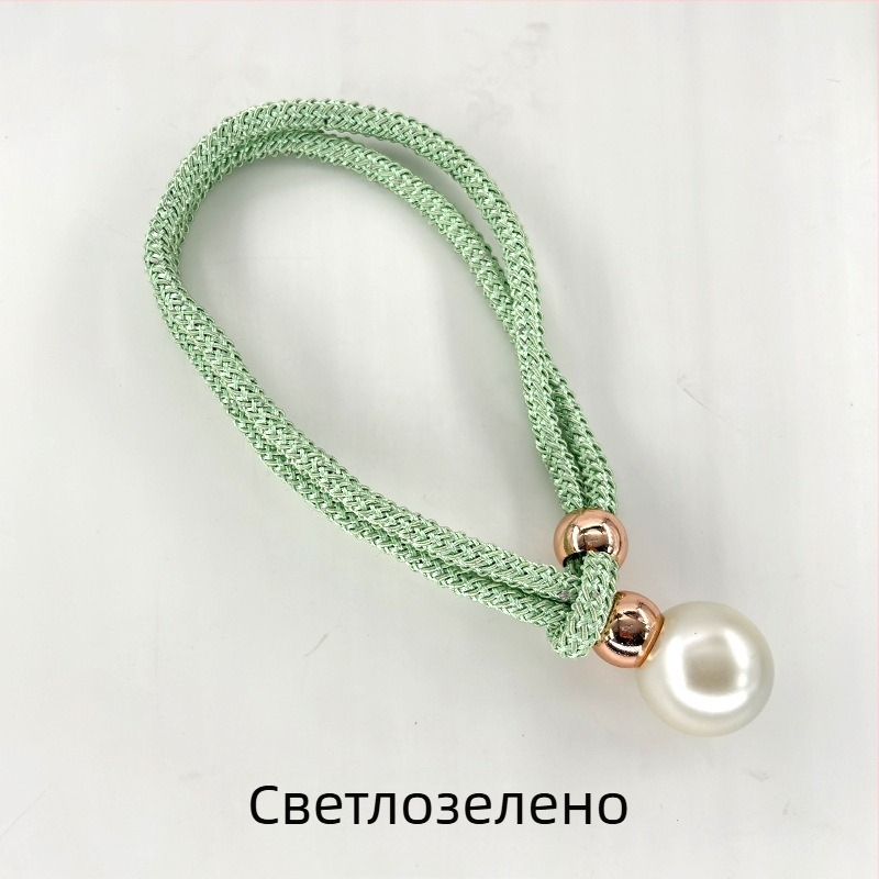 Завесни връзки от плат с перлени акценти, регулируеми стягащи ленти за завеси, стил лек лукс