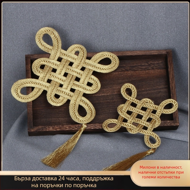 Златна китайска възелна коланна катарама — аксесоар, материал: златна тел; конструкция: аксесоари; приложение: колан; марка: Inheritance accessories