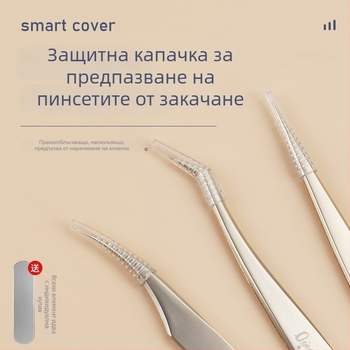 Комплект високопрецизни щипки за мигли от неръждаема стомана, сегментиран дизайн, неелектрични, 1 бр., три стила, Dolphin Straight Clip