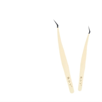 Пинсета за мигли и щипка за мигли за начинаещи — неръждаема стомана, марка Little Fish, общо предназначение