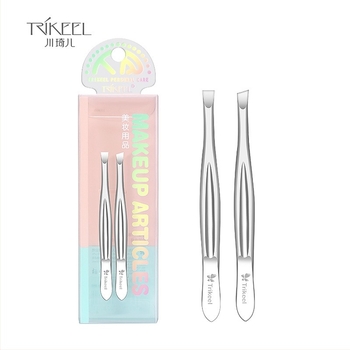 Стоманена щипка за вежди с пинсета, Trikeel/Chuan Qier, за обща грижа