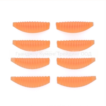 Инструмент за извиване на мигли, Funmix, комплект от 4 двойки меки силиконови подложки с вертикална шарка, 3D удължаване