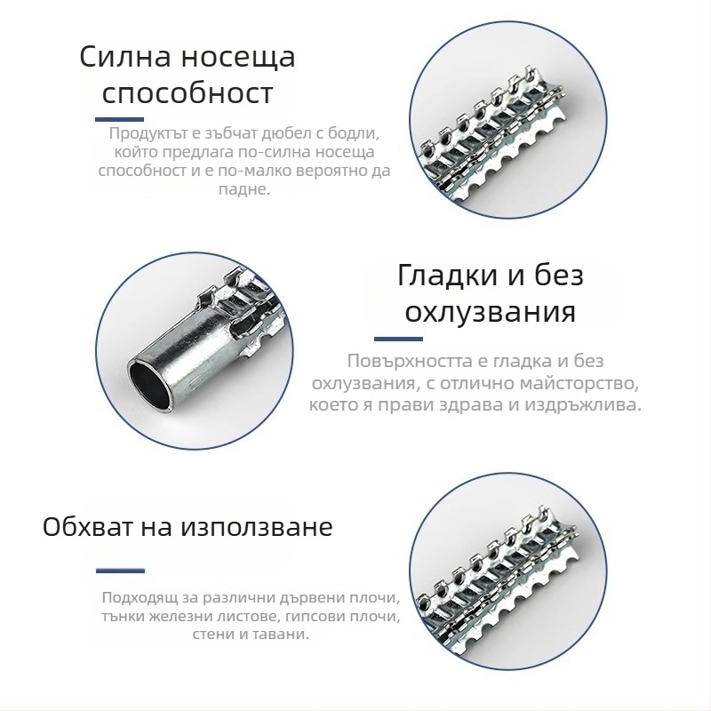 Самонарезен разширителен винт с железен разширител, марка Neck Strength, класове B и C