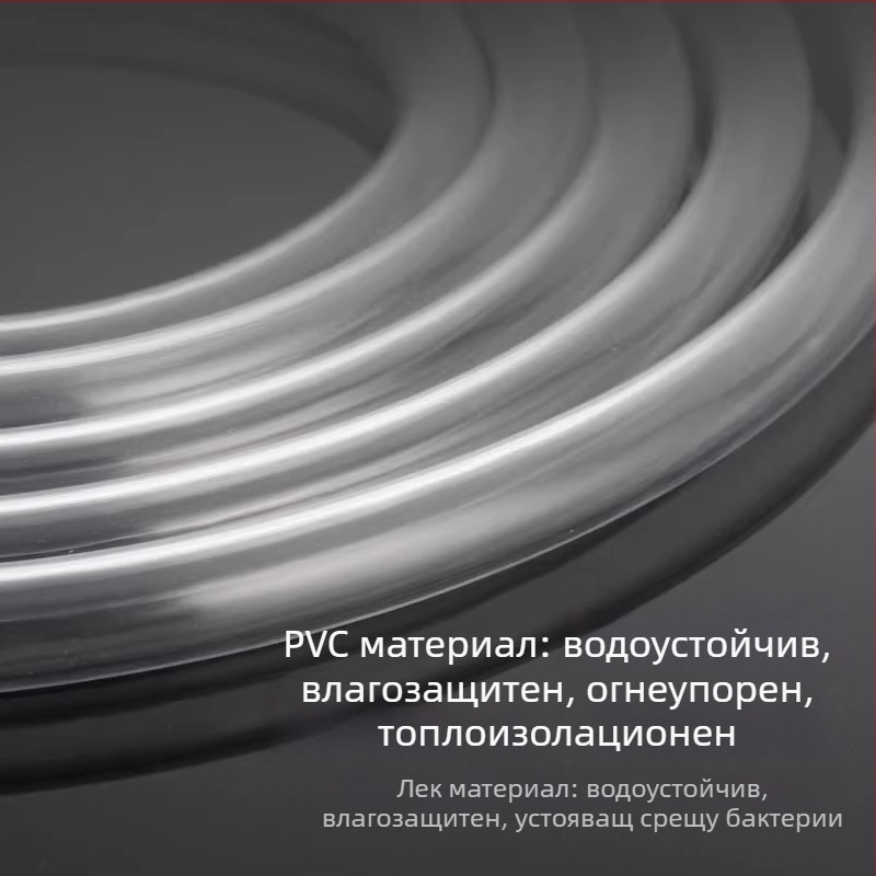 Тръба за подово отопление с водоизпускателен тръбопровод, воден разпределител, изпускателен вентил и дренажен маркуч