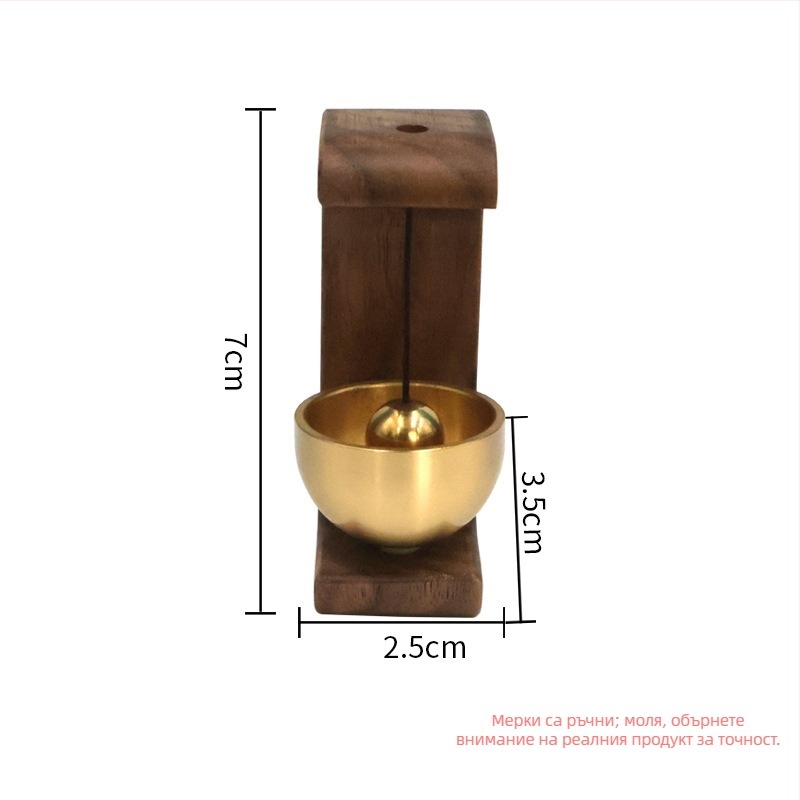 Медно звънче за входа с ветрова камбанка и магнитна месингова висулка, японска ръчна изработка