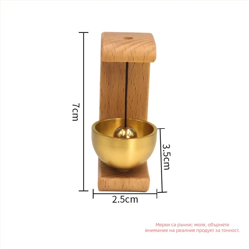 Медно звънче за входа с ветрова камбанка и магнитна месингова висулка, японска ръчна изработка