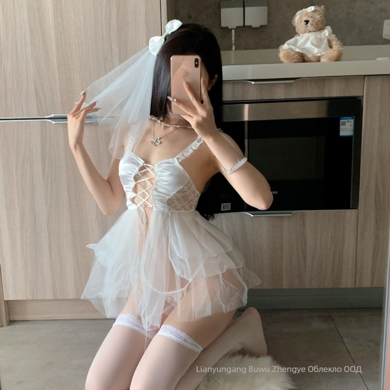 Булчински комплект бельо с дантелени презрамки – прозрачен мрежест дизайн, полиестер 90–95%