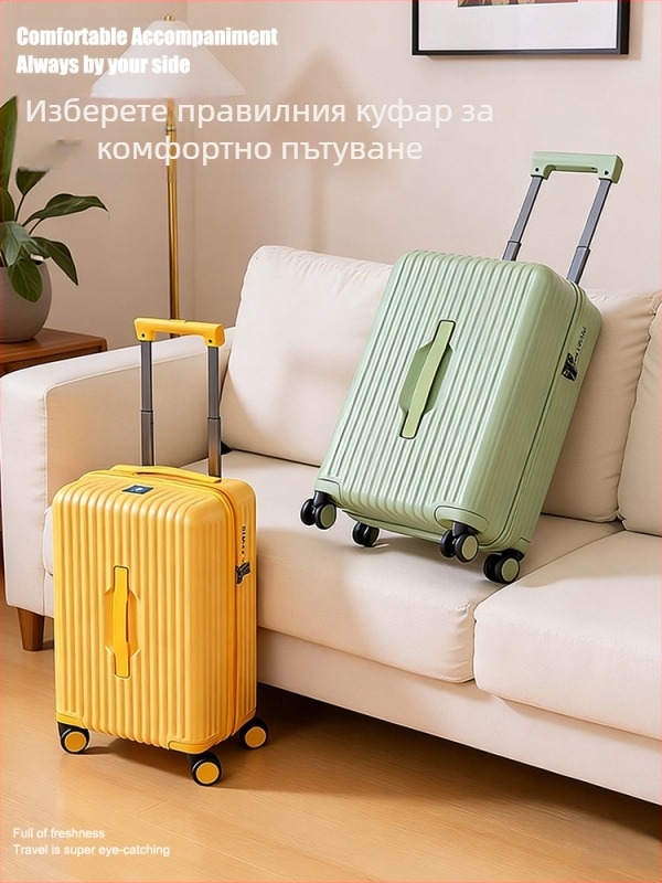 Лек куфар за ръчен багаж, унисекс, поликарбонат, TSA комбинационен заключващ механизъм, универсални колела, 3 кг