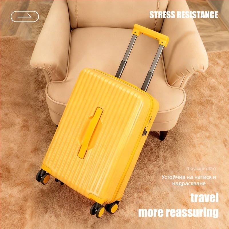 Лек куфар за ръчен багаж, унисекс, поликарбонат, TSA комбинационен заключващ механизъм, универсални колела, 3 кг