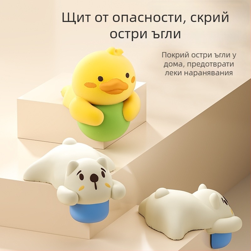 Протектор за ъгъл против удари за детски маси и легла - мек PVC + акрилно лепило, пакет 200 броя.
