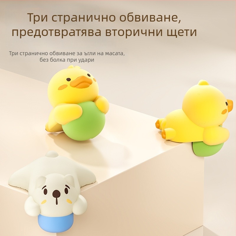 Протектор за ъгъл против удари за детски маси и легла - мек PVC + акрилно лепило, пакет 200 броя.