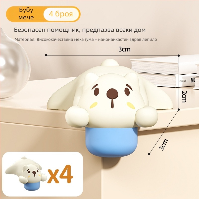 Протектор за ъгъл против удари за детски маси и легла - мек PVC + акрилно лепило, пакет 200 броя.