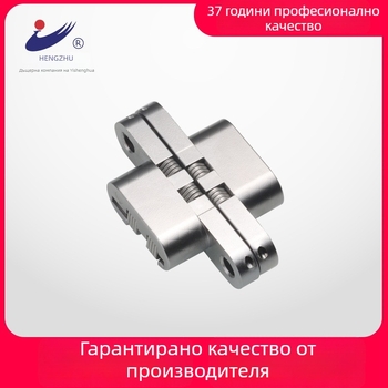 Скрит шарнир за врати HL164-2, цинкова сплав, електропокритие, обикновен дебел шарнир, модерен минимализъм