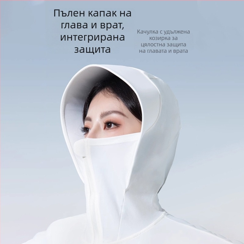 Външна ветровка - унисекс, с качулка, бързосъхнеща, дишаща, UV защита UPF50+