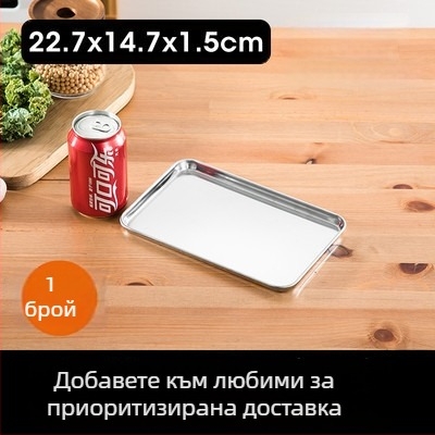 Правоъгълна парна плоча от 304 неръждаема стомана за Dim Sum и оризови рулца | Плоско дъно, електроплатирана повърхност, с печатано лого