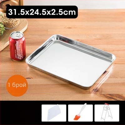 Правоъгълна парна плоча от 304 неръждаема стомана за Dim Sum и оризови рулца | Плоско дъно, електроплатирана повърхност, с печатано лого