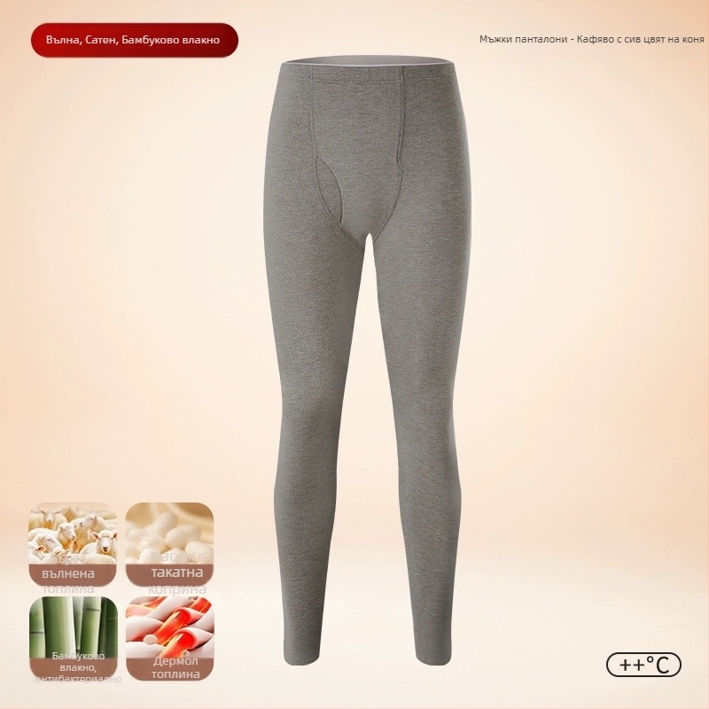 Мъжки термални панталони Derong акрилна тъкан, двойнослойни, много дебели 301-350 г/м2, с кадифена подплата и отопляваща функция